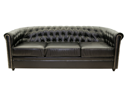 Кожаный диван "Karo black 3S"