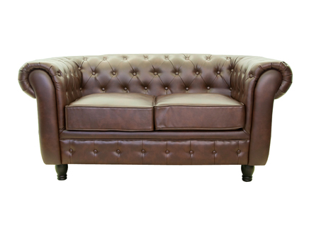 Кожаный диван "Chesterfield brown 2S"