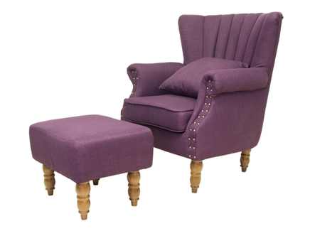 Кресло с пуфом "Lab violet"