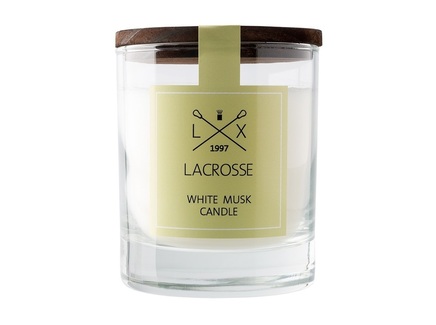 Свеча ароматическая в стекле круглая "Lacrosse Белый мускус"
