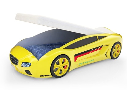 Кровать-машина "КарлСон Roadster Мерседес" с подъемным механизмом, с подсветкой дна и фар 