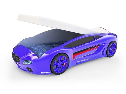 Кровать-машина "КарлСон Roadster Мерседес" с подъемным механизмом, с подсветкой дна и фар