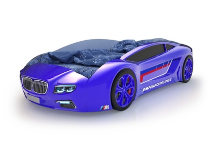 Кровать-машина "КарлСон Roadster БМВ" с подсветкой дна и фар