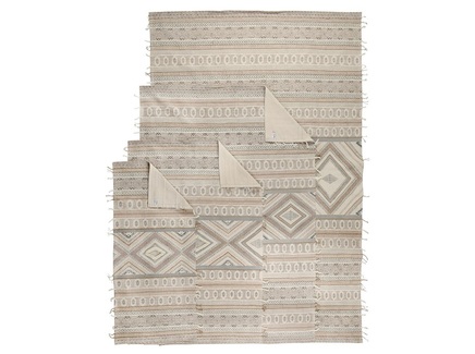 Ковер из хлопка, шерсти и джута с геометрическим орнаментом из коллекции Еthnic, 160х230 см