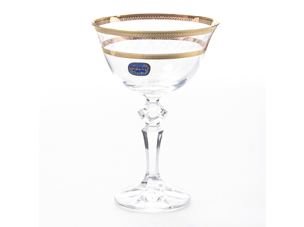 Набор бокалов для мартини "Кристина Золотой Лист" (6 шт)