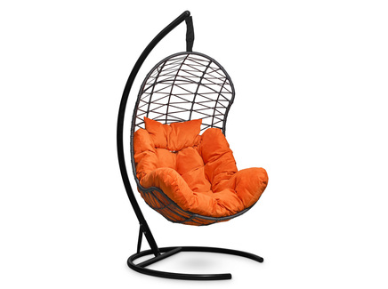 Подвесное кресло-кокон "БАРСЕЛОНА" с оранжевой подушкой