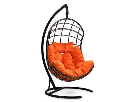 Подвесное кресло-кокон "БАРСЕЛОНА ПЛЮС" с оранжевой подушкой