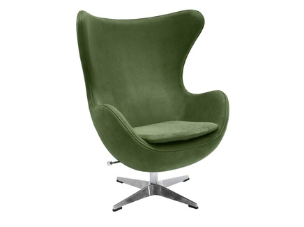Кресло "EGG CHAIR" зеленый, искусственная замша