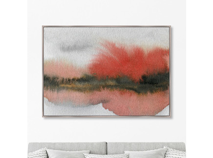 Репродукция картины на холсте "Autumn colors in the reflection of the lake"