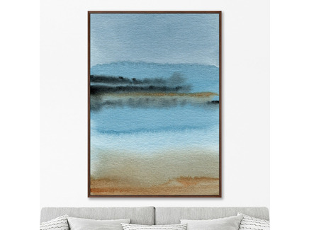 Репродукция картины на холсте "Sandy lakeshore in the morning mist"