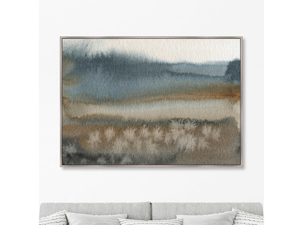 Репродукция картины на холсте "Symphony of autumn, lake in the fog"