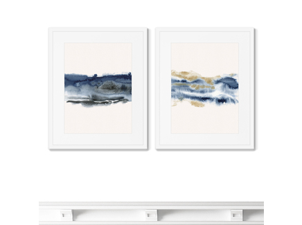 Набор из 2-х репродукций картин в раме "Seashore composition"