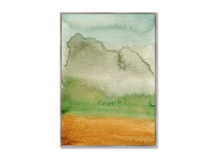 Репродукция картины на холсте "Clouds descend on the mountains"