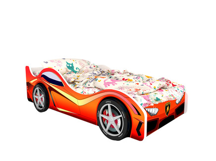 Кровать-машина "КарлСон Ламборджини" (с объемными колесами и подсветкой)