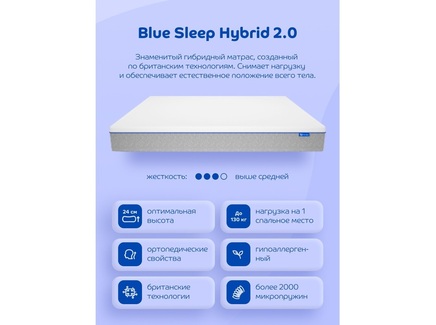 Матрас "Blue Sleep Hybrid 2.0" 160*200
