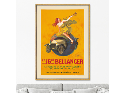 Репродукция картины на холсте La 15hp Bellanger, 1921г.
