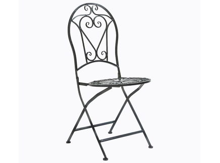 Складной круглый стул «Тюильри» (черный антик)