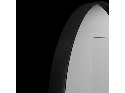 Дизайнерское напольное зеркало "Ozevis" в металлической раме черного цвета