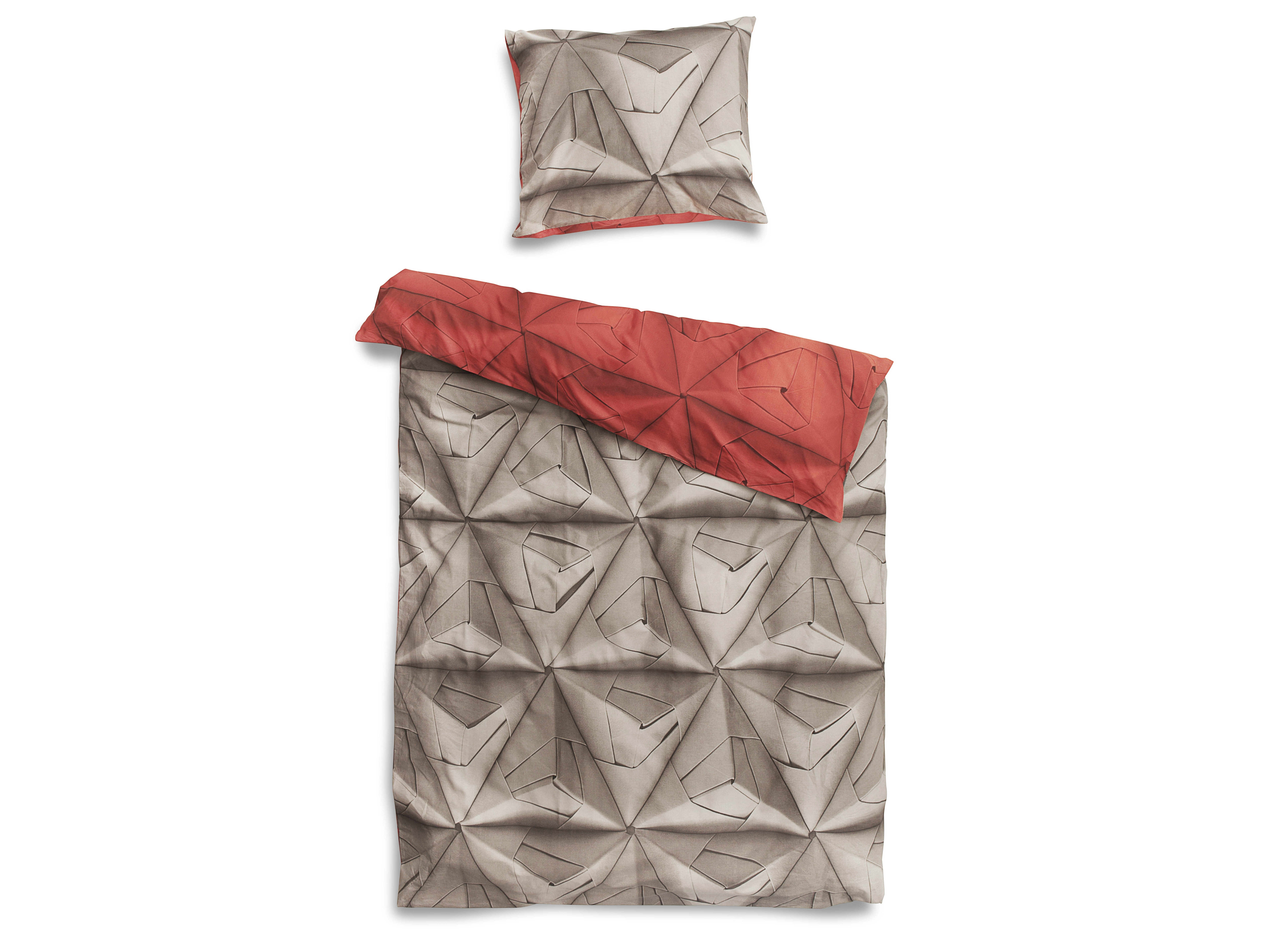 Комплект постельного белья Оригами красный